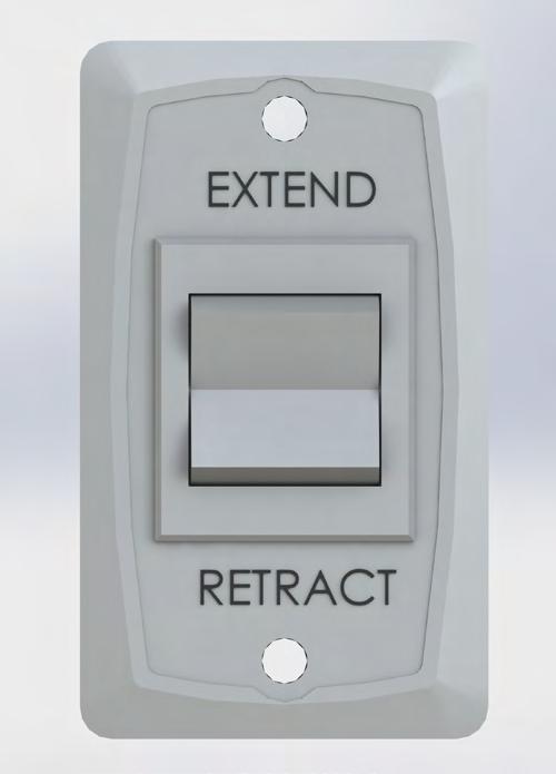 Programming the Extend and Retract Stops 1. To enter programming mode, hold the Configuration button (Fig. 7A) for five seconds. Note: The green LED will flash, and the red LED will light up solid. 2.