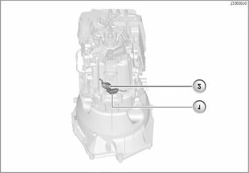 E60 - SMG, shift travel sensor and selector angle sensor Installation location The shift travel sensor and the selector angle sensor are installed differently in the two transmissions: - GS6S37BZ: on