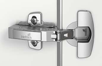 Fast assembly concealed hinge with integrated Silent System Sensys 8646i for thin doors Opening angle 110 Hett CAD Concealed hinge with clip on installation and integrated Silent System Quality
