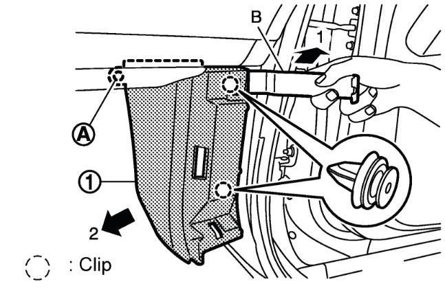 INSTALLATION PROCEDURE: Fig. 5 1) Remove front kick plate inner.