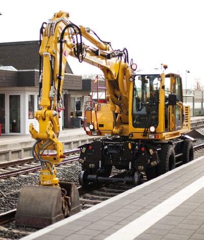 We are the sole manufacturer in Europe of rail-road, short tail swing excavators with a