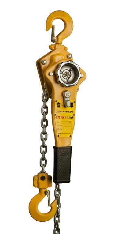 LEVER HOIST Innovated load chain guide system, that ensures well aligned load chain movement Optimized gearing that requires minimum operating effort Optional overload protection 3 mtr.