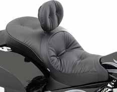 conventional leather or vinyl Lower position creates better rider position with improved styling Flexible