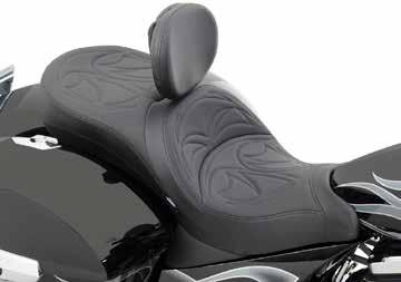 0810-1540 0810-1541 0810-1542 0810-1543 LOW-PROFILE TOURING SEATS FOR VICTORY OEM BACKREST Solar-reflective leather in the seating area and automotive-grade vinyl on the