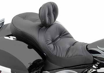 position creates better rider position with improved styling Flexible urethane foam for maximum comfort Seats can be used with or without driver backrest Will fit with OEM