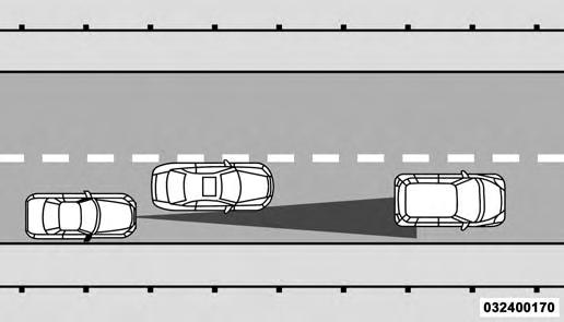 254 STARTING AND OPERATING Offset Driving ACC may not detect a vehicle in the same lane that is offset from your direct line of travel, or a vehicle merging in from a side lane.