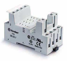 86 96 96.02.7 Screw terminal (Box clamp) socket 96.02.7 SMA* 96.04.7 SMA* panel or 35 mm rail (EN 60715) mount For relay type 56.32T 56.
