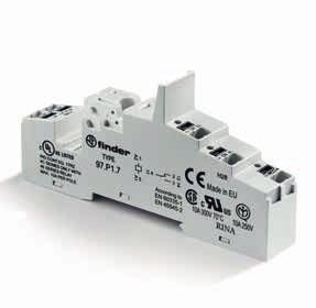 86 96 97 97.P1.7 Push-in terminal socket 97.P1.7 SMA* 97.P2.7 SMA* panel or 35 mm rail (EN 60715) mount For relay type 46.61T 46.