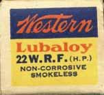 1931- "BULLSEYE" Non-Corrosive "LUBALOY" Issues WRF-2.22 WIN. RIM FIRE (HOLLOW POINT). "SMOKELESS".