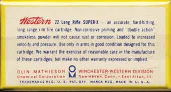 East Alton, ILL 1960- "SUPER-X" Issues In 1960, Western introduced a new style of boxes for their SUPER-X product line. This box was continued until 1962.
