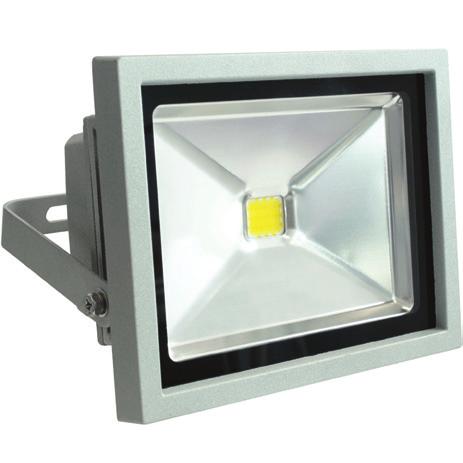IP65 Floodlight Silver Die cast aluminium body Integral driver Complete with 1.