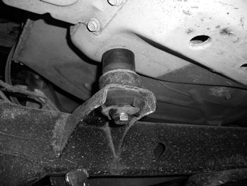 Figure 7 11. Repeat the installation procedure for the driver's side of the vehicle. Install the front center mount last with a 7/16" x 4" bolt and 3/8" USS washer. 12. Position the provided 1.
