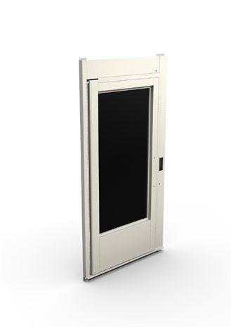 Aritco 4000 door Door The Aritco lift door is made of toughened galvanized steel and laminated glass, 8 mm thick.