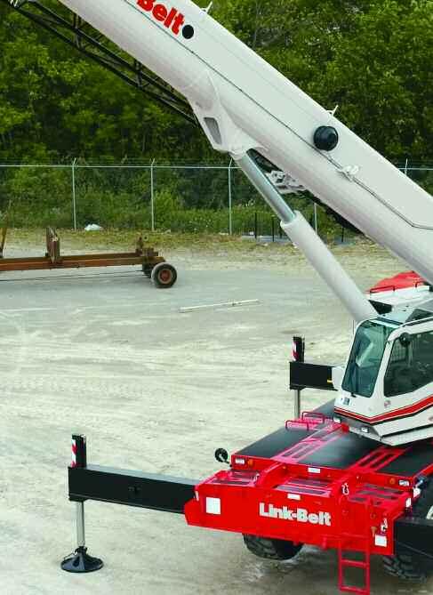 Revolutionary hydrostatic drive on a six-wheeled carrier for the ultimate in job site mobility Unprecedented transportability Maneuverability redefined Over 45 tons (40.