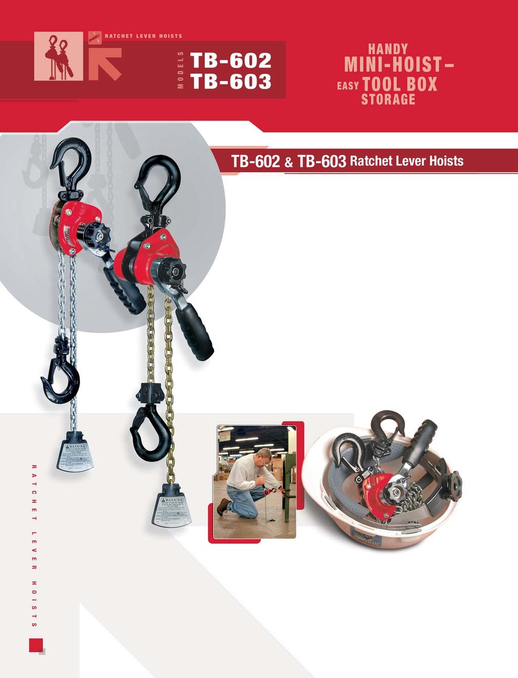 Coffing TB-602 & TB-603 Models - The most compact ratchet lever hoists in the market.