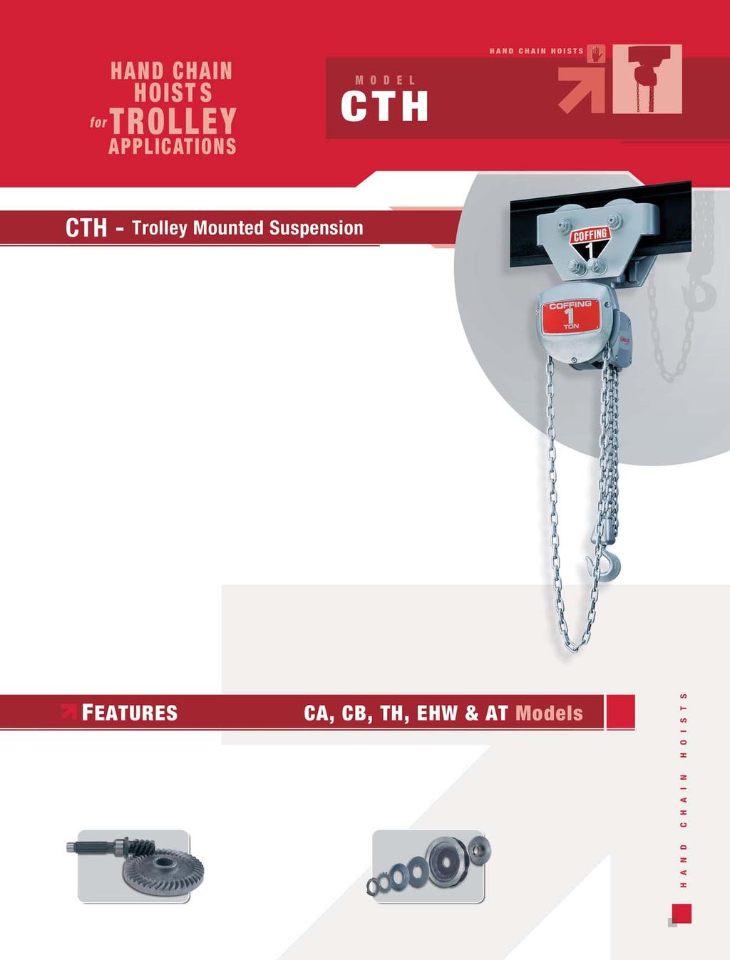 COFFING CTH Models - Featuring a CA or CB hoist integrally mounted to a CT trolley.