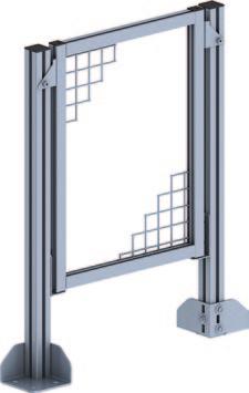 (200) (200) HR System height HR System height Safeguards Profile series I-40 Safety frame Safety frame made of safety grid profiles. Supplied fully assembled.