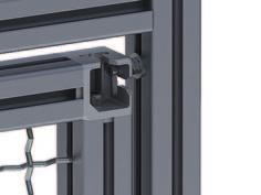 Safeguards Profile series I-40 Slot 8 clamping profile connector 40 40E new Use to link two aluminium profile at a right angle and to fit a frame element to a frame construction by means of a