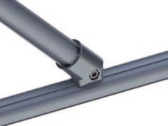 72 81 Round pipes Profile series I-40 45 connector Material: Die-cast aluminium Package includes mounting material 34 Designation 45