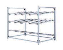 Roller conveyor sections Profile series I-40 Lean shelf Features: Roller section with flange 8 feeder sections with stopper (adjustable width) 1 return section with stopper (adjustable width) 1145 L