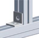17 30 40 L1 L3 10 15 20 20 30 40 Fasteners Profile series I-40 Steel angle Links two aluminium profiles at a right angle.