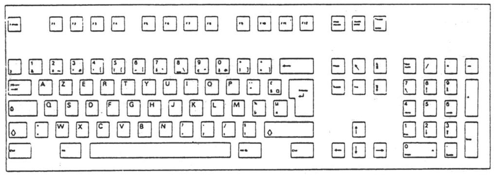 I.2.8. The keyboard (optional) It is a standart keyboard ( type : «AZERTY»). The mains touch are ENTER and ESC. Select with arrow (Up, Down, Left, Right).