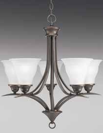 Five candelabra base lamps, P3806-20 P3473-20 P4326-20 P4329-20 SEMI-FLUSH CONVERTIBLE P3473-20
