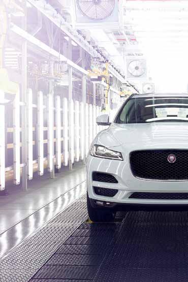 MONSOON TESTING The Monsoon chamber drenches F-PACE at every stage of the development process.
