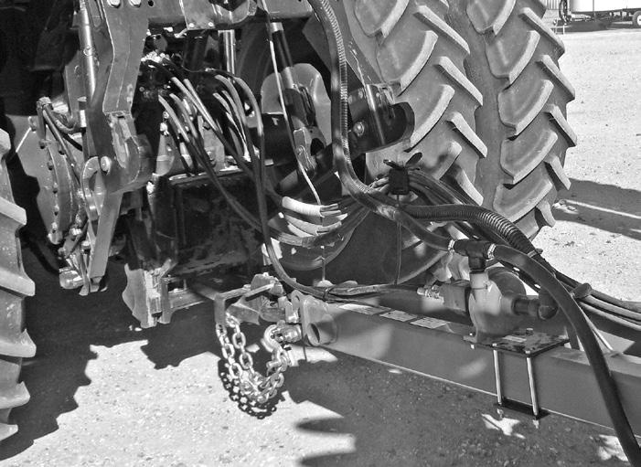 Make sure that the angle is toward the front of the tractor. Figure A25 Installed Saddle & Tank (200/250 Gal.