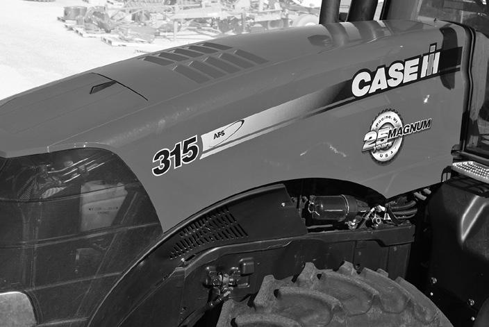 Small frame Magnum tractors defined by the vents on the side of the hood. Front Mount frame members are heavy. Take special care to use appropriate lifts and straps to handle the frame members.