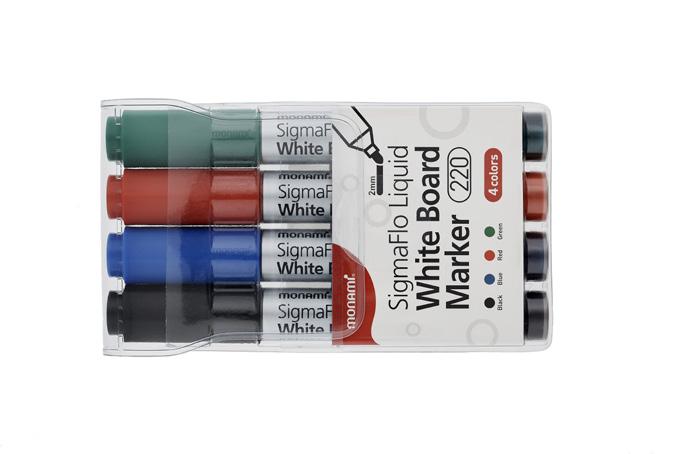 WHITE BOARD MARKER 13 SigmaFlo Liquid White Board Marker 220 221 Liquid ink marks longer than the filter type Deeper color & longer cap-off time than the filter type Marks clearly and evenly till the
