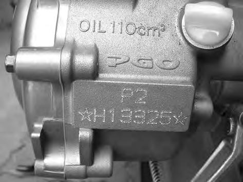 IDENTIFICATION 2.Engine No. is located (stamped) on the rear side of the left crankcase.