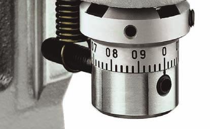 releases the locking function in any position The Micrometer Screw serves as Stop for the rack