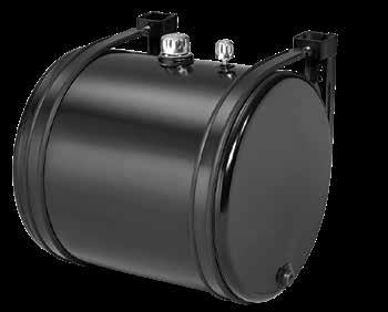HYDRAULICS Model A3500 Steel Saddlemount - 50 Gallon Tank Size: 24" diameter x 27" long Product Weight: 75# Mounting Kit Weight: 44# Roll-formed cylindrical steel tank, domed ends are die stamped.