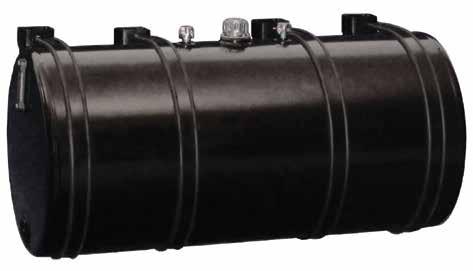 HYDRAULICS Model A35100-ST Steel Saddlemount - 100 Gallon Tank Size: 24" diameter x 51" long Product Weight: 130# Mounting Kit Weight: 88# Roll-formed cylindrical steel tank, domed ends are die