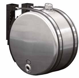 HYDRAULICS Model A4525 Aluminum Saddlemount - 25 Gallon Tank Size: 24" diameter x 15" long Product Weight: 22# Mounting Kit Weight 44# Roll-formed cylindrical aluminum tank, domed ends are die