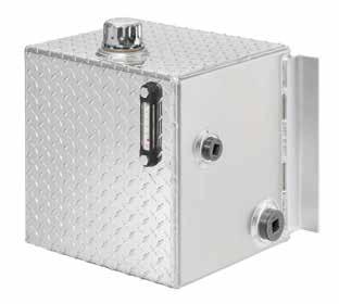 HYDRAULICS Model A4150 Aluminum Sidemount - 15 Gallon Tank Size: 16" long x 14" wide x 16" high Product Weight: 28# Aluminum tank assembly constructed of Bright Diamond Plate and bright mill finish,