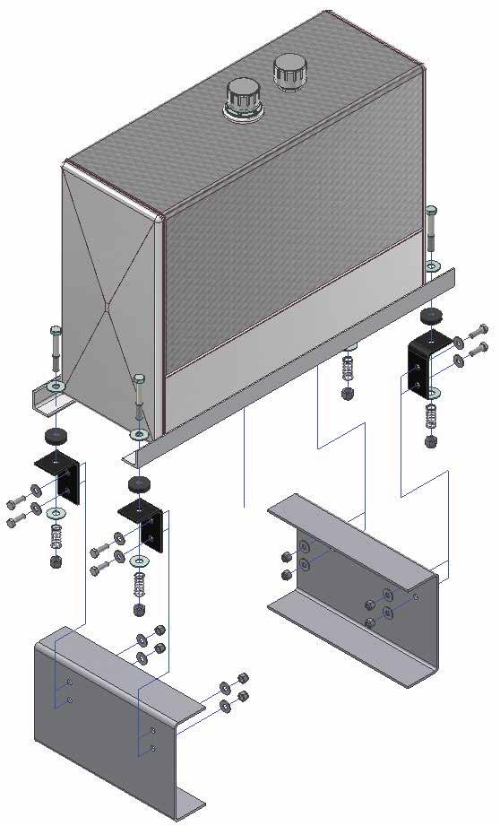 INSTALLATION AMERICAN WET TANK SYSTEM American Wet Tank System Models: A3000 and A4000 Mounting Kit Contents: Part Number ASK-200 Qty Description 4 Pre-drilled and powder-coated chassis mounting