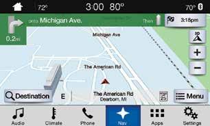 SYNC 3 * 14-15 SET A DESTINATION Press Destination on your touchscreen and then press Search. Enter a street address, intersection, city or a Point Of Interest (POI). You can also use voice commands.