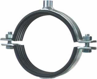 Pipe rings hot-dip galvanised MP-MXI-F pipe ring for extra heavy duty installations exposed to moderate corrosiveness Fields of applications: Industrial pipe fitting Mechanical installations Process