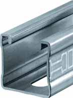 System MQ channel installation stainless Installation channels Features: Serrated C-section. Installation assisted by dimension marking. Great flexibility due to slots. Aesthetic appearance.
