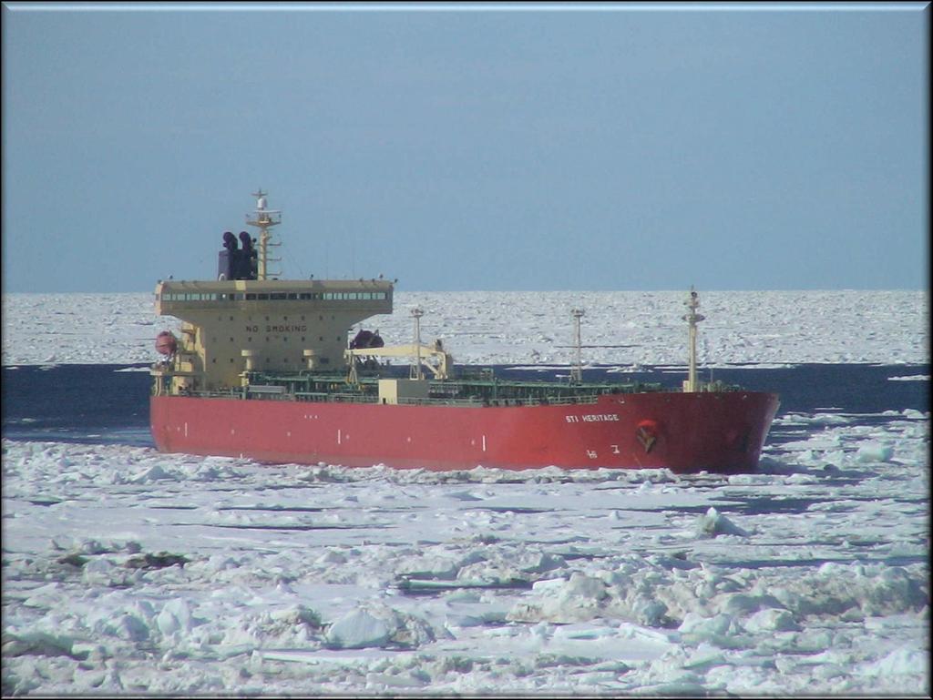 Pilotage of mt STI Heritage on the NSR Tanker deadweight: 75000 tons Cargo: 61000 tons gas