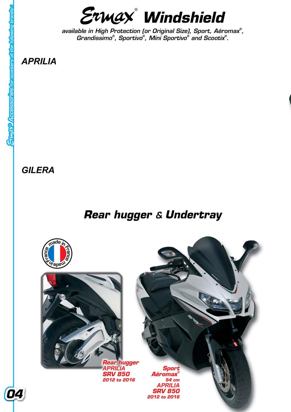 The use of the APRILIA, GILERA brands andor photos representing APRILIA, GILERA scooter models is made solely for customers information to indicate our products destination as accessories for these