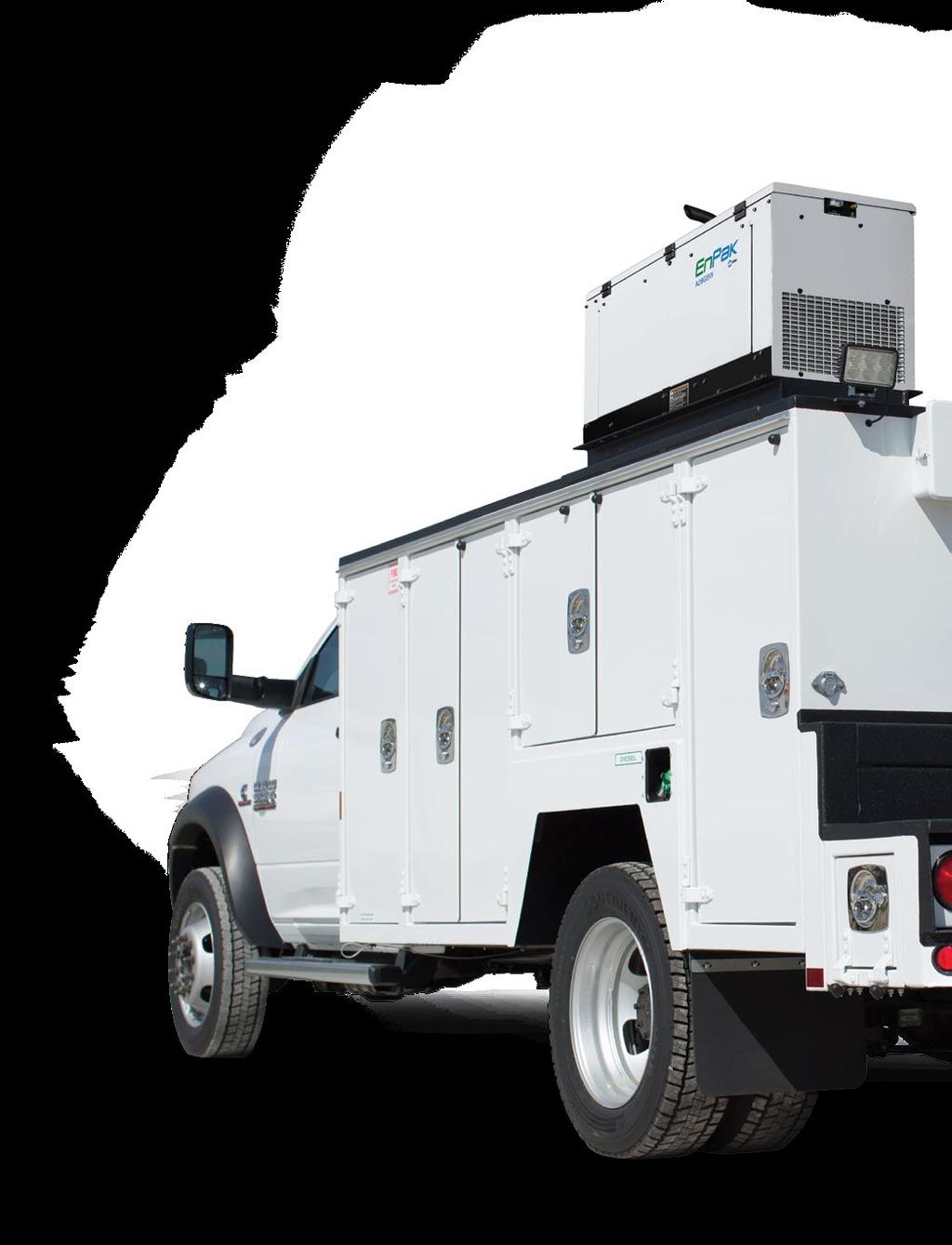 MILLER ENPAK A28GBW: THE WORK TRUCK SOLUTION More capabilities 28 cfm compressed air Compact design Virtually any air tool can be efficiently powered by the EnPak A28 s