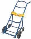 DRUM HAND TRUCKS All-welded 1 1/4" round tubular steel frame Handles containers from as small as 18" in diameter to large 45 imp. gal./ 55 US gal.