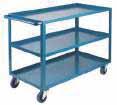 capacity 5" non-marking double raceway casters for easy manoeuvrability with heavy loads Sealed bearings for longer life HEAVY-DUTY SHELF CARTS All-welded ready to use Versatile for all material
