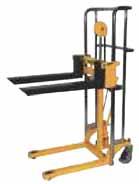 STACKERS HYDRAULIC PLATFORM LIFT STACKER Allow workers to manoeuver and lift heavy loads safely to comfortable needed height Foot pedal folds safely out of the way Front 5" polyurethane casters and