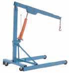 with four heavy-duty steel swivel casters with wheel brakes H-Beams use flat-wheel trolleys; I-Beams use taper-wheel trolleys.