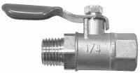 212 F (-23 C to 100 C) Maximum Operating Pressure 400 psi (2,758 kpa) Connection 1/4 NPTF x 1/4 NPTM 1/4 NPTF x 1/4 NPTF T-Handle Mini Ball Valve (M x F) SMV Order Codes (products in bold are