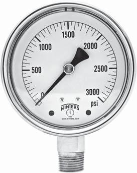 PBC Forged Brass Case Gauge Description & Features: One piece forged brass case designed for severe service conditions Easy-to-read single or dual scale dial ASME B40.